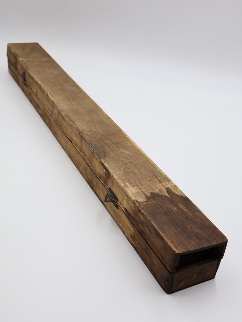 Antique Bamboo Fishing Poles in Wood Case - 7