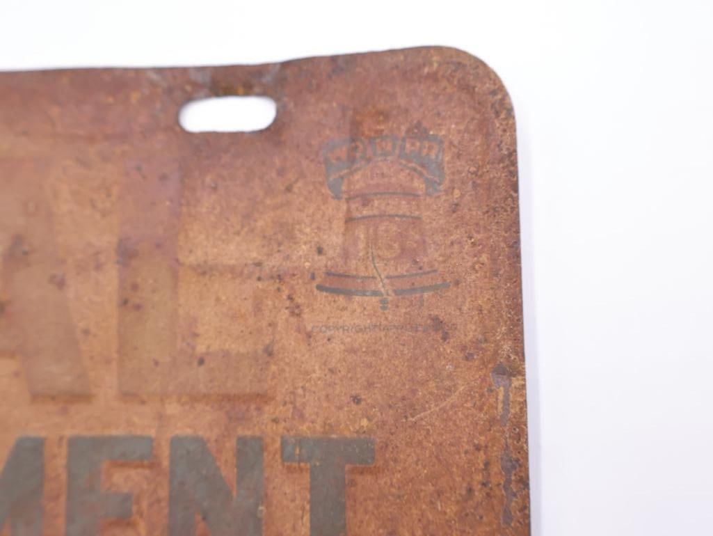 Antique 'Repeal 18th Amendment' License Plate Topper - 4