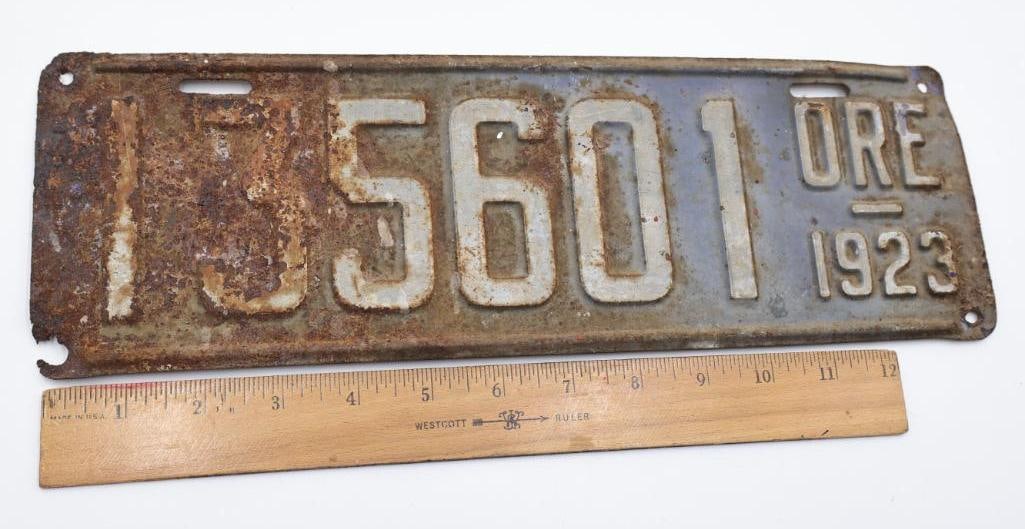 Antique 1923 Oregon License Plate - 2