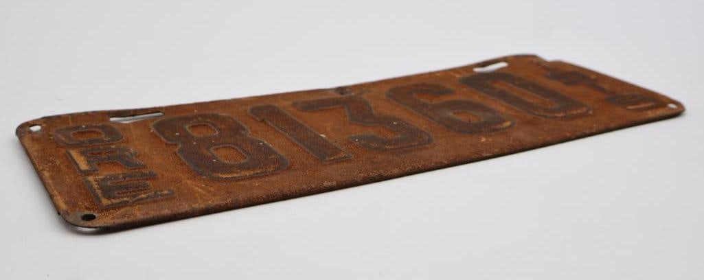 Antique 1919 Oregon License Plate - 3