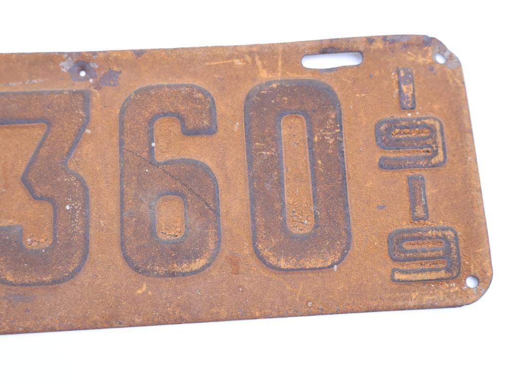 Antique 1919 Oregon License Plate - 5