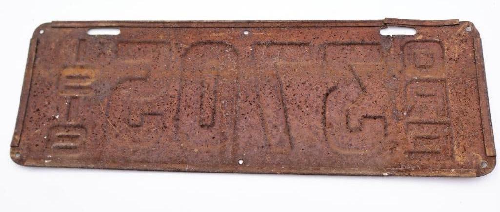 Antique 1918 Oregon License Plate - 5