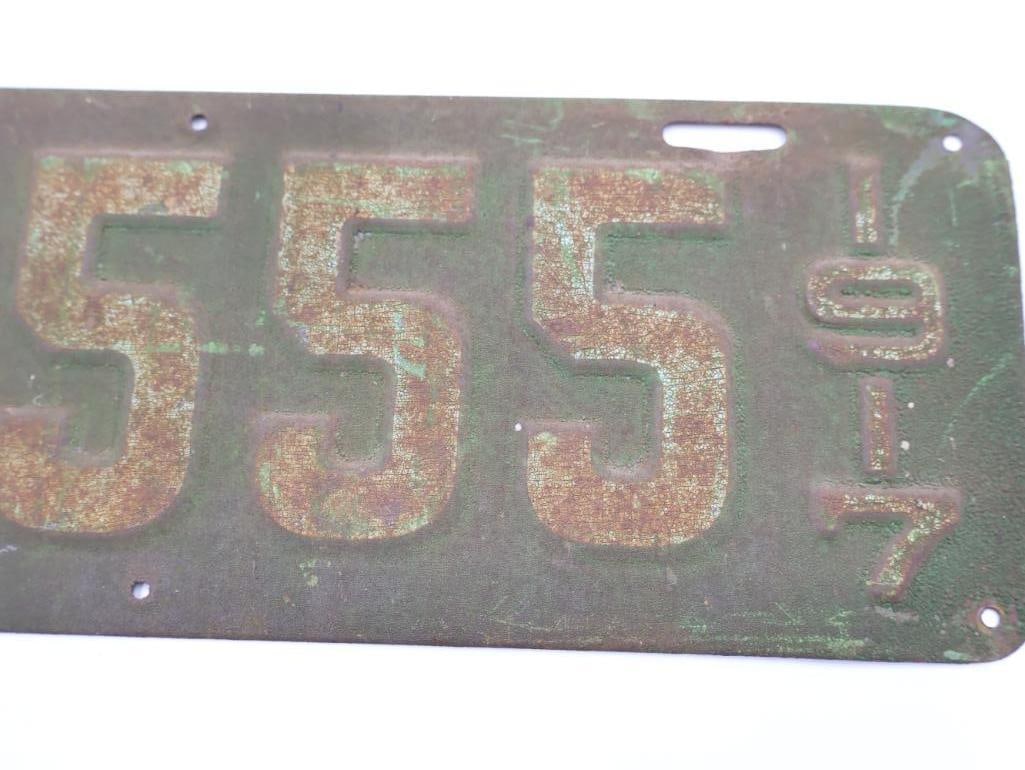 Antique 1917 Oregon License Plate - 4