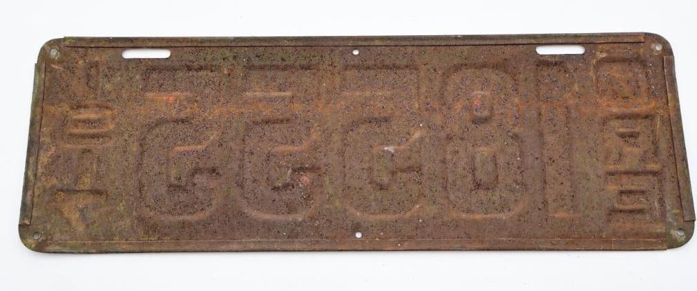 Antique 1917 Oregon License Plate - 5