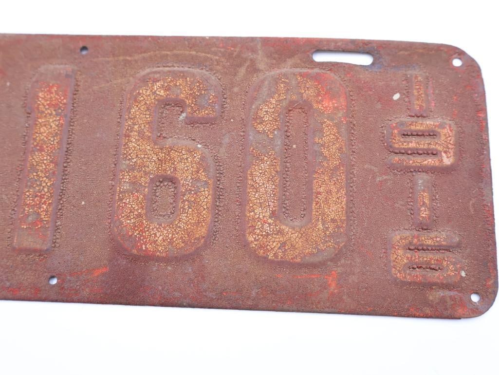 Antique 1916 Oregon License Plate - 4