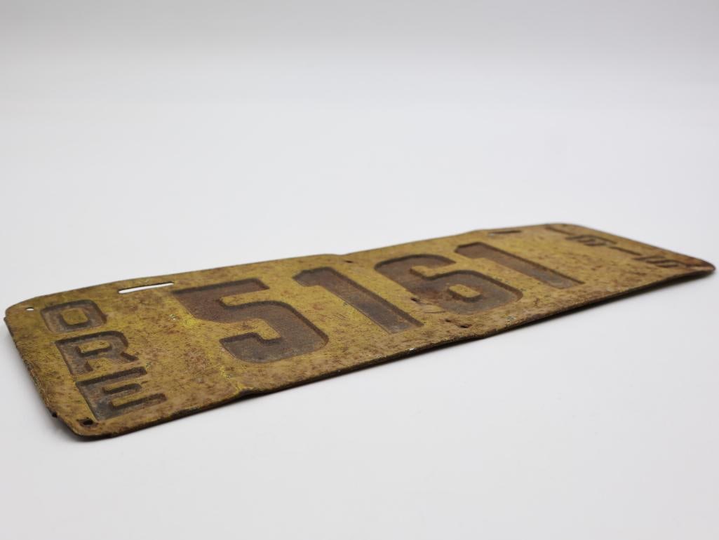 Antique 1915 Oregon License Plate - 5