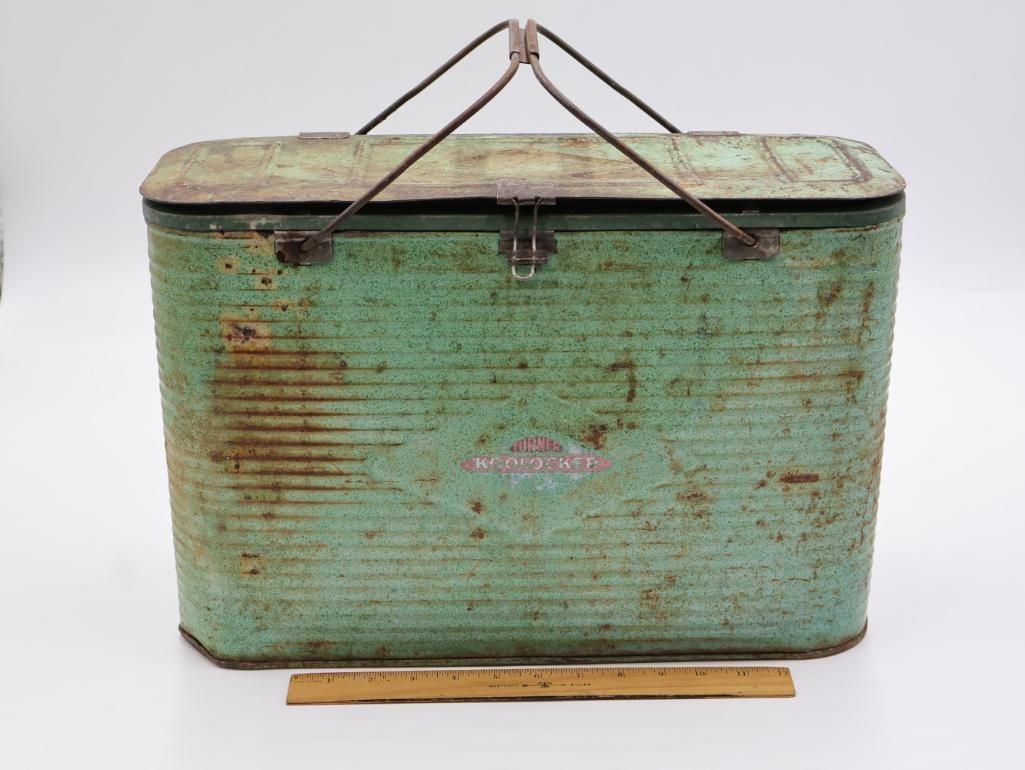 Vintage Turner Koolocker Metal Two Compartment Cooler - 2
