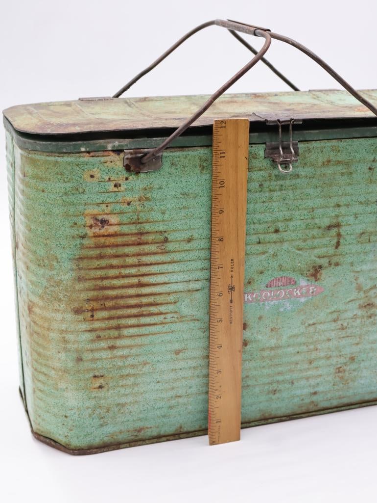 Vintage Turner Koolocker Metal Two Compartment Cooler - 4