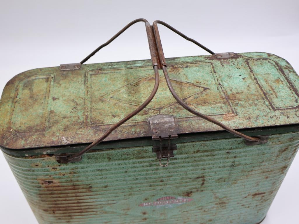 Vintage Turner Koolocker Metal Two Compartment Cooler - 5