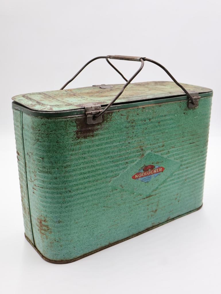Vintage Turner Koolocker Metal Two Compartment Cooler - 6