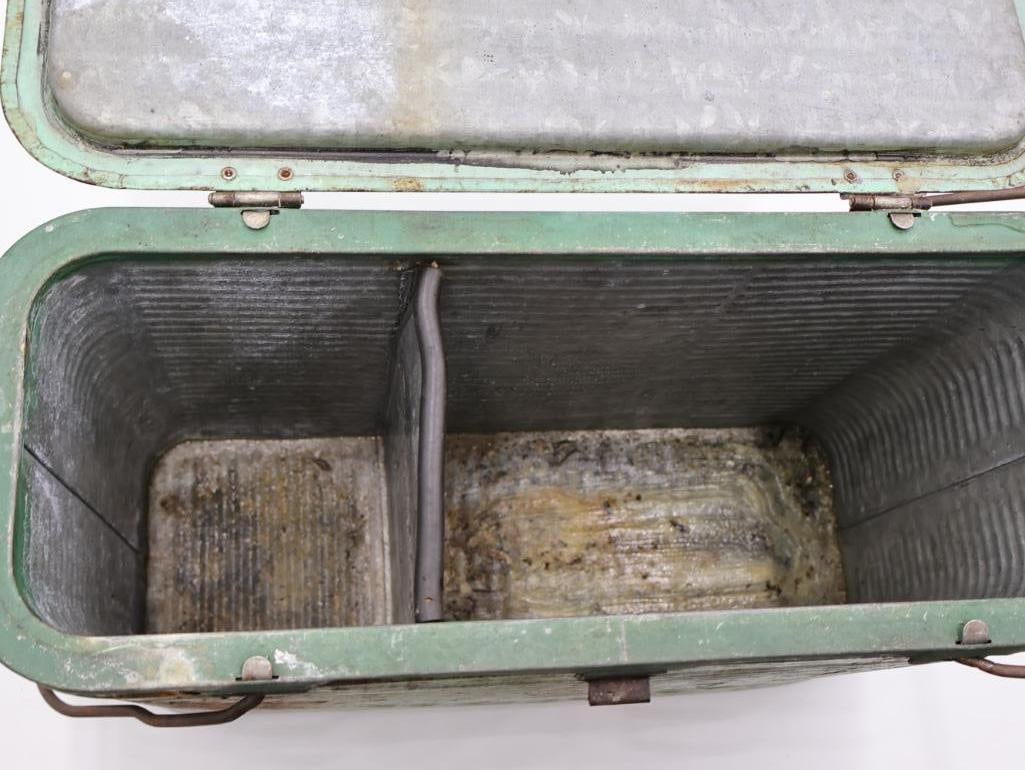 Vintage Turner Koolocker Metal Two Compartment Cooler - 9