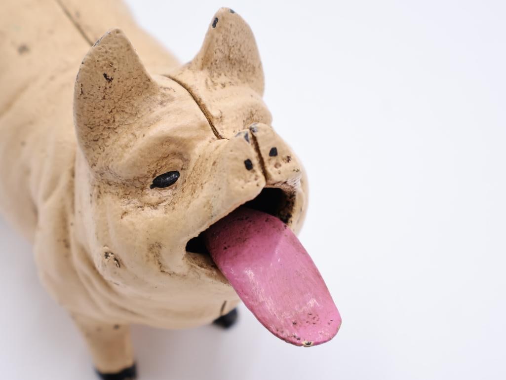 Vintage Cast Iron Pig Bank - 6