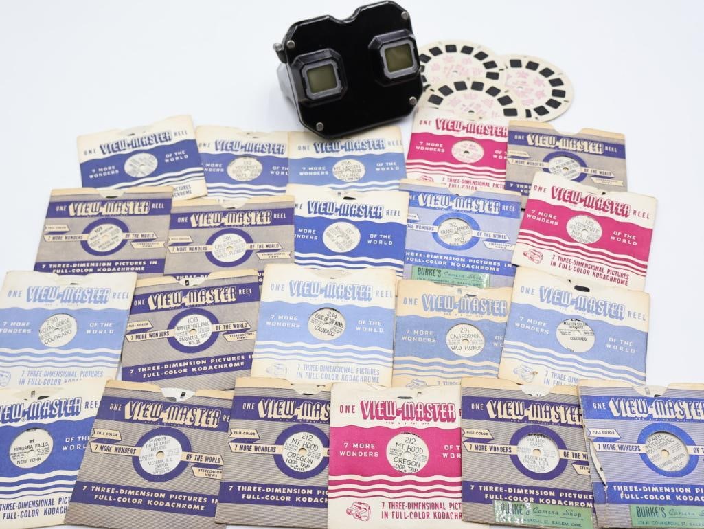 Vintage Portland Oregon Sawyers View-Master and Reels: Includes many reels including travel like Yosemite and Oregon scenes