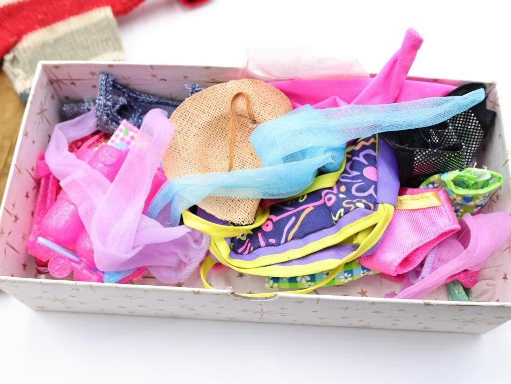 Vintage Barbie Dolls and Case Filled with Clothes - 20