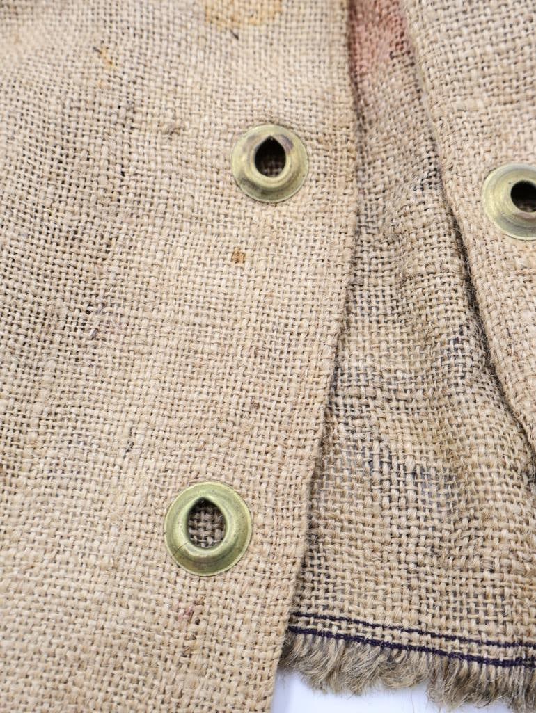 Vintage Burlap Vest and Dress - 4