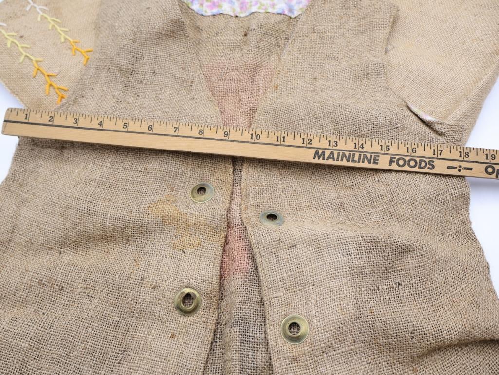 Vintage Burlap Vest and Dress - 6