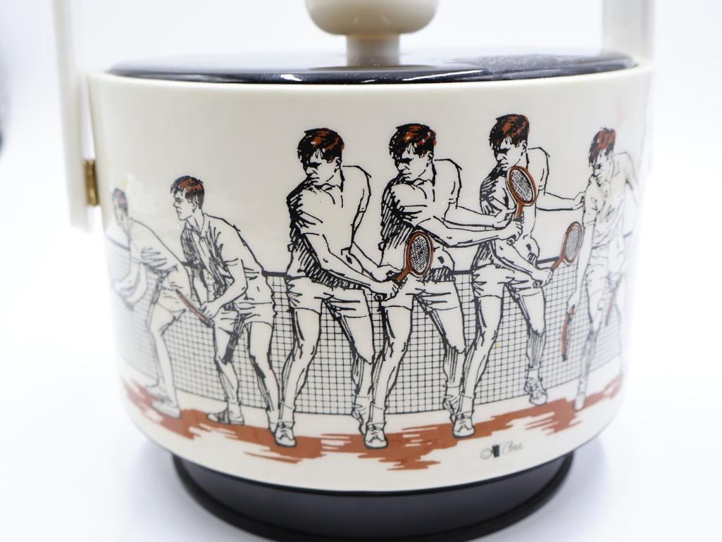 Vintage Cera 'Swinger' Ice Bucket Tennis Drink Set - 10