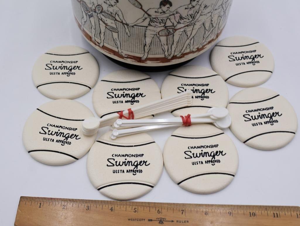 Vintage Cera 'Swinger' Ice Bucket Tennis Drink Set - 2