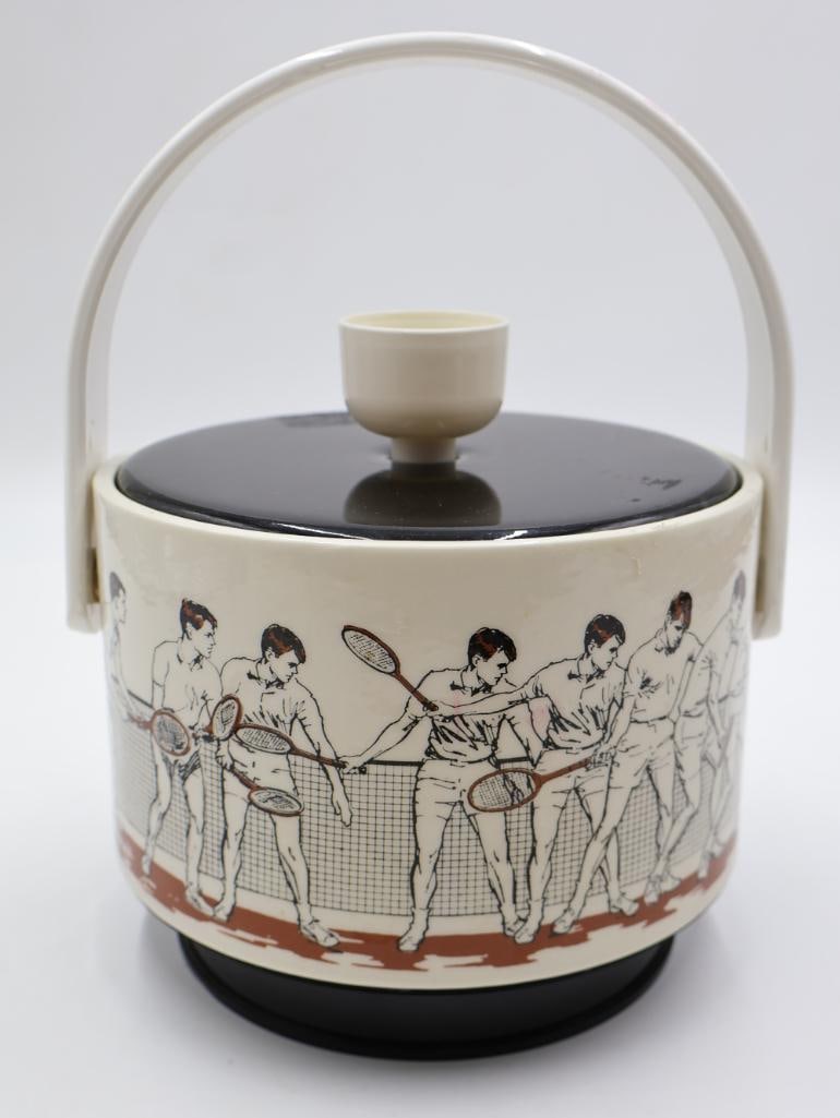 Vintage Cera 'Swinger' Ice Bucket Tennis Drink Set - 7