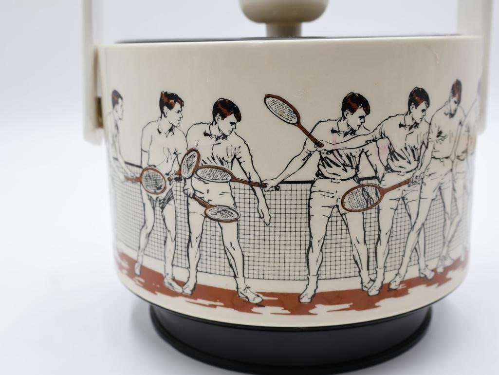 Vintage Cera 'Swinger' Ice Bucket Tennis Drink Set - 8