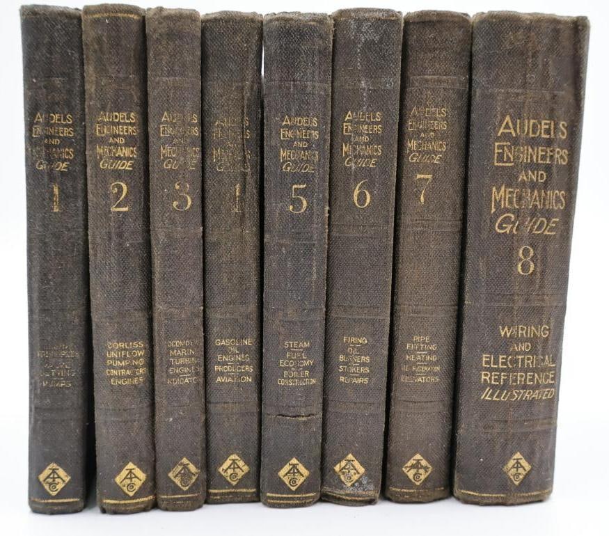 Complete Eight Book Set of Audels Engineers and Mechanics Guides (1 of 20)