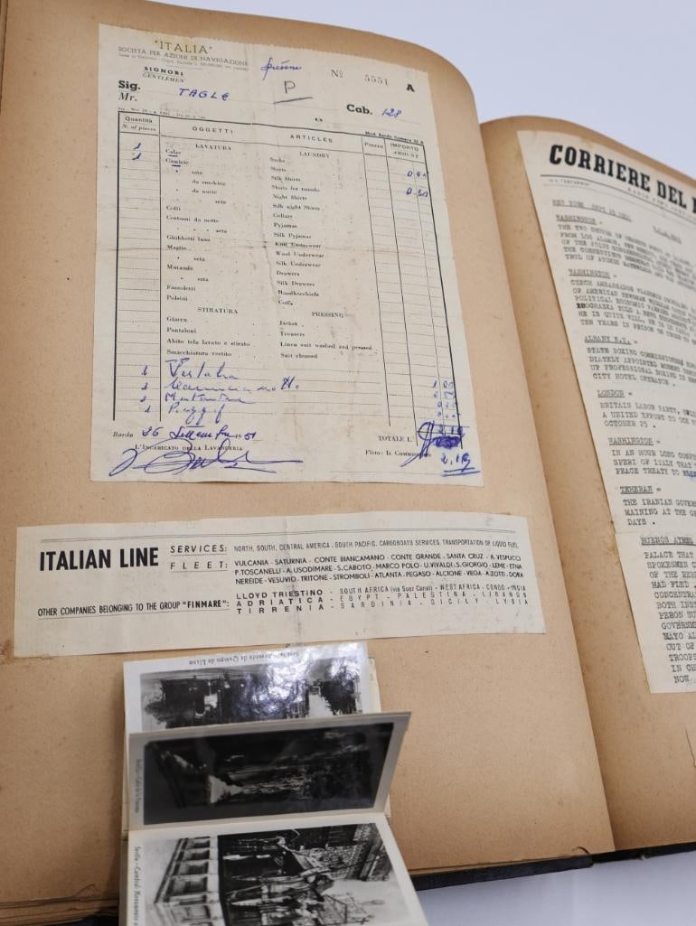1950's Scrapbook featuring Travel Europe and Holiday Cards - 12