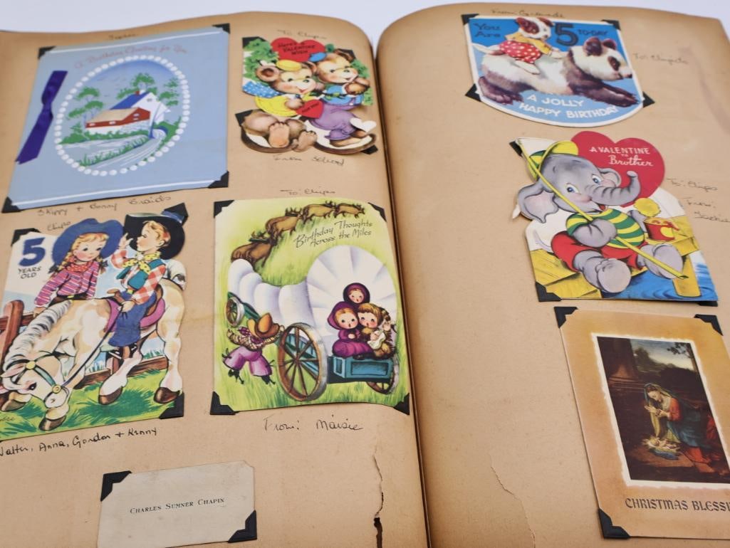 1950's Scrapbook featuring Travel Europe and Holiday Cards - 19