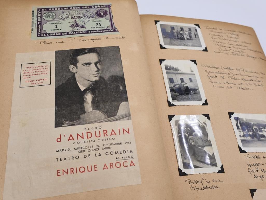 1950's Scrapbook featuring Travel Europe and Holiday Cards - 9