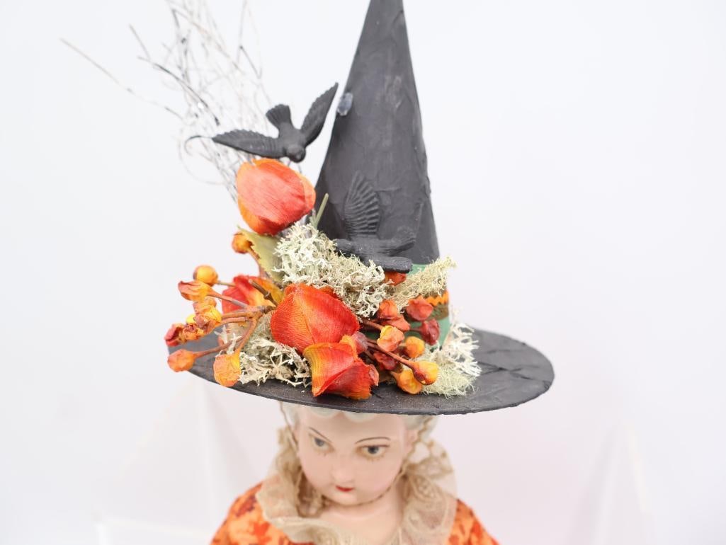 Vintage Doll with Handmade Witches Hat and Staff - 3