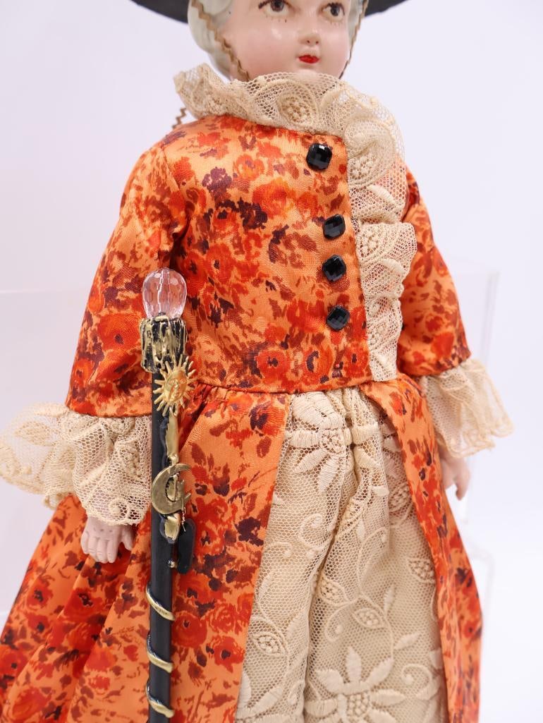 Vintage Doll with Handmade Witches Hat and Staff - 5