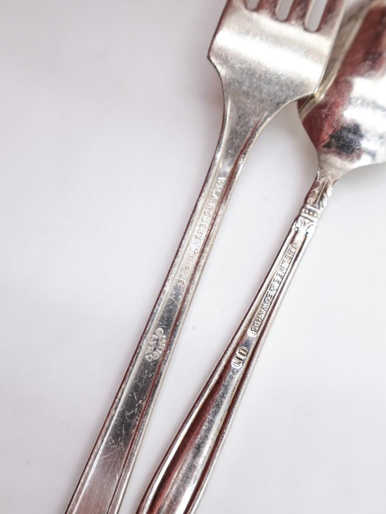 Various Serving and Silverware - 12