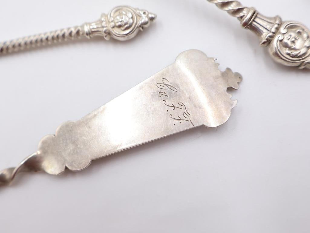 Antique and Vintage Spoons and Sterling Silver Spreader - 11