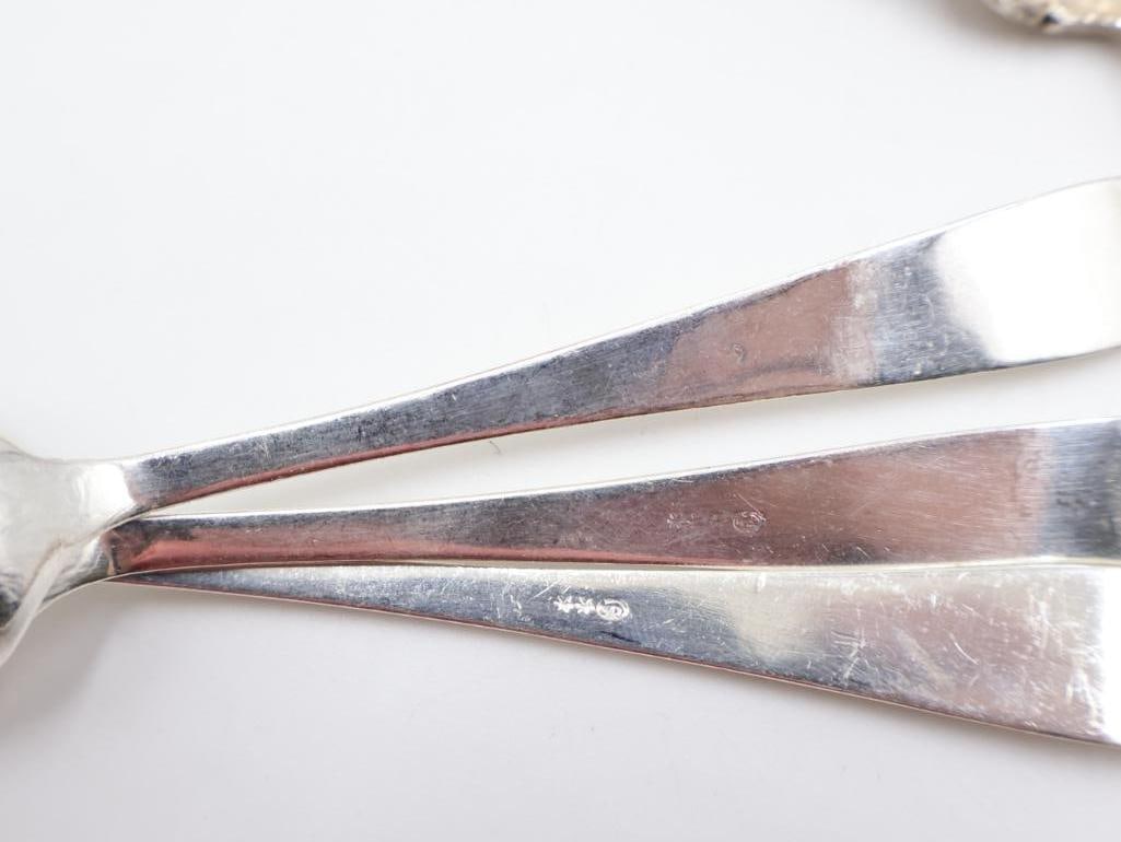 Antique and Vintage Spoons and Sterling Silver Spreader - 7
