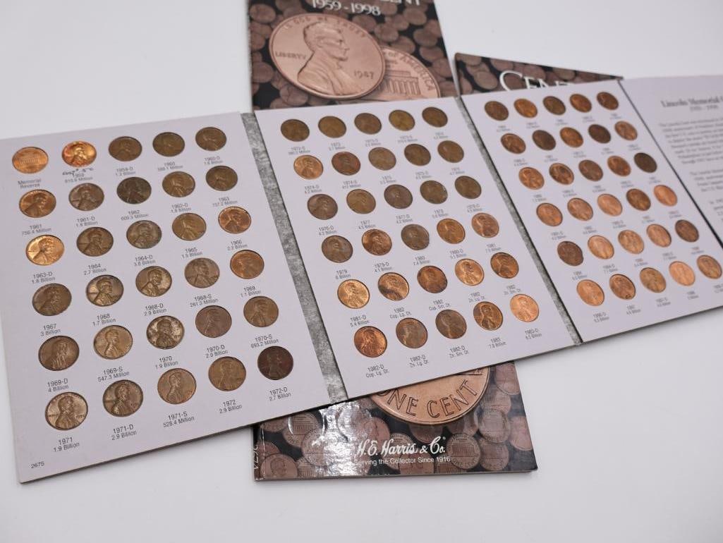 Five Full Lincoln Memorial Coin Folders - 5