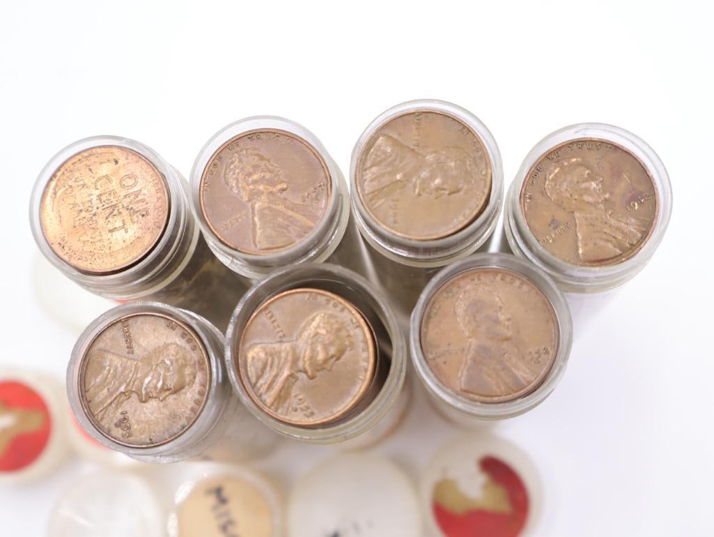 Seven Tubes Full of Lincoln Wheat Pennies - 3