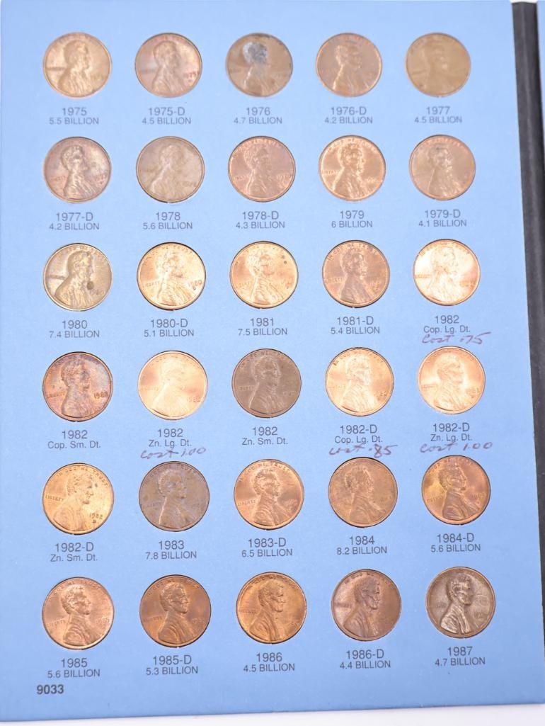 Three Full of Wheat and Lincoln Memorial Penny Coin Folders including Steel Pennies - 16