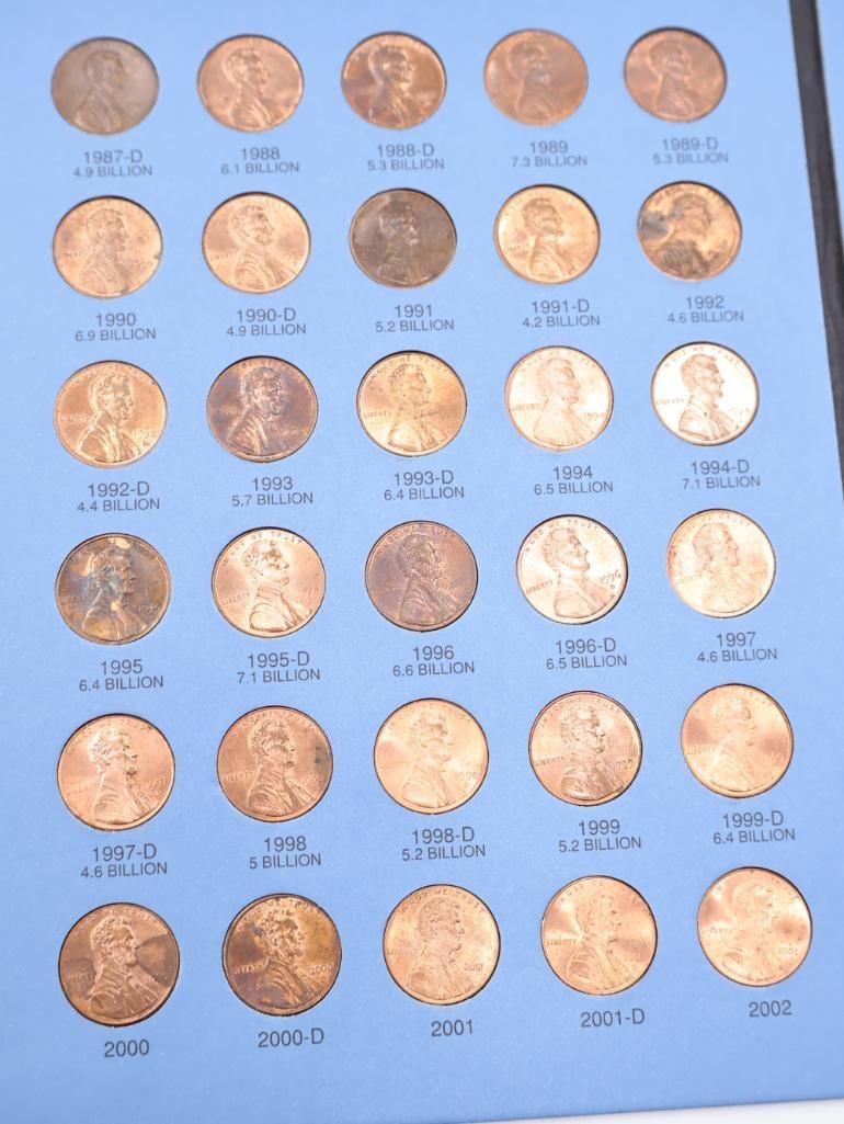 Three Full of Wheat and Lincoln Memorial Penny Coin Folders including Steel Pennies - 17
