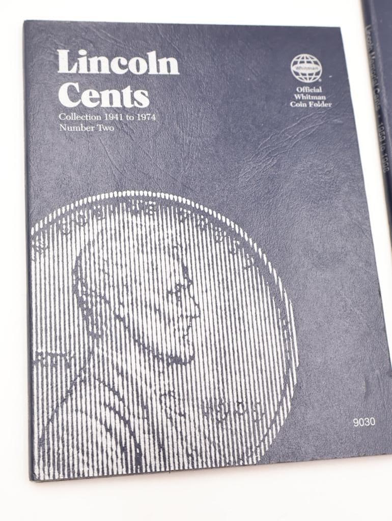 Three Full of Wheat and Lincoln Memorial Penny Coin Folders including Steel Pennies - 2