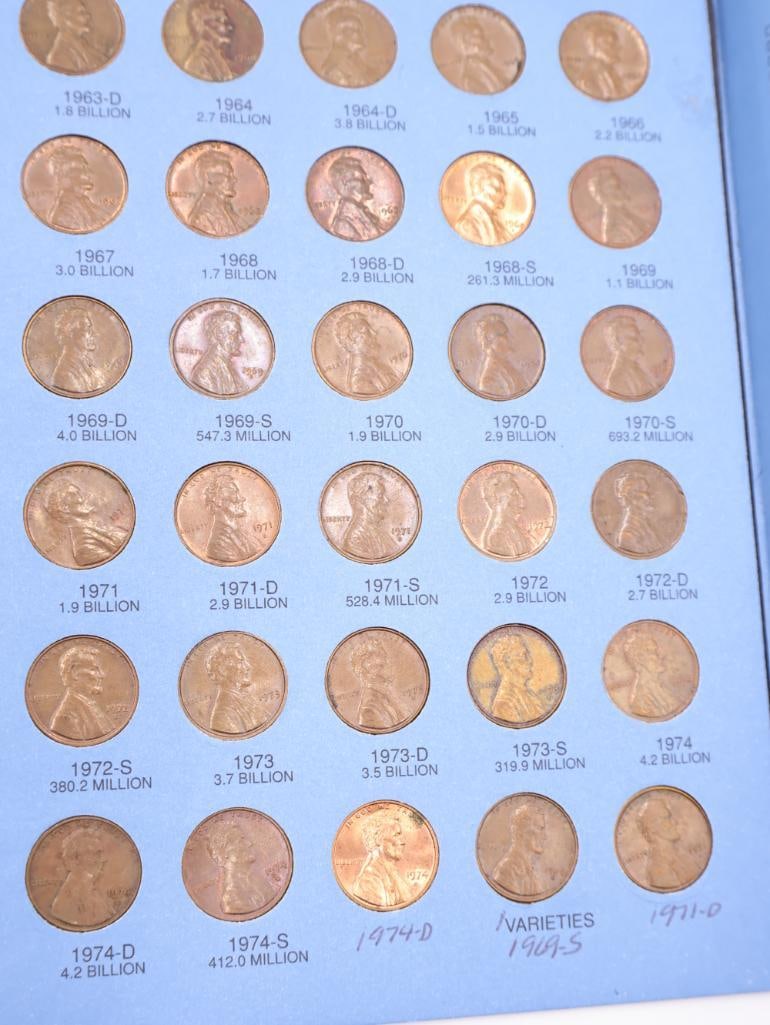 Three Full of Wheat and Lincoln Memorial Penny Coin Folders including Steel Pennies - 8