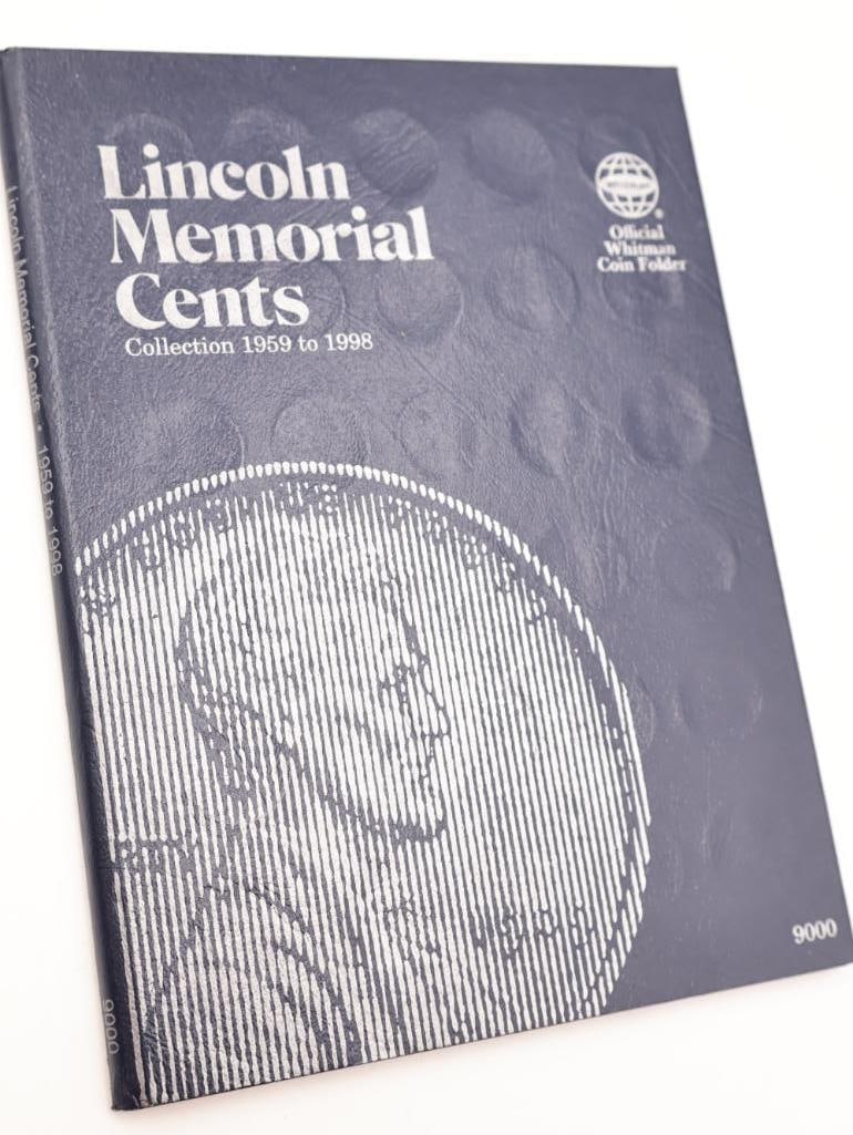 Three Full of Wheat and Lincoln Memorial Penny Coin Folders including Steel Pennies - 9