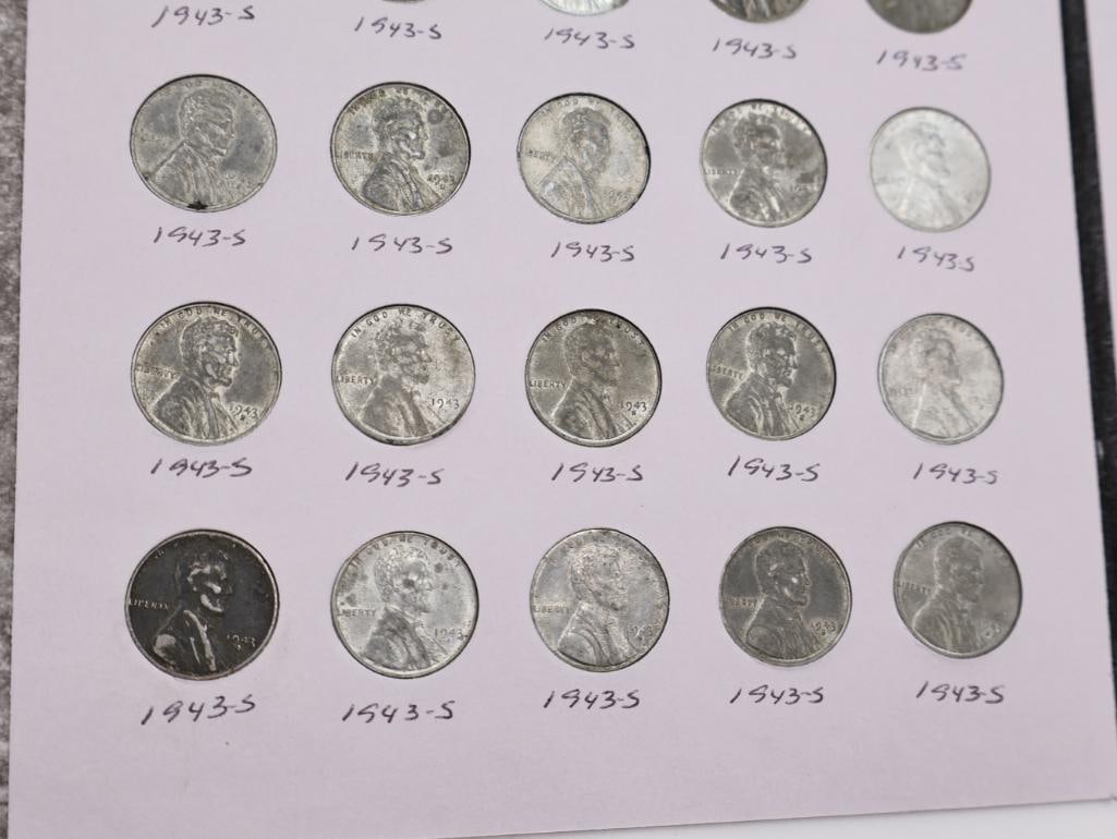 Two Full Lincoln Wheat and Memorial Pennies, One Full of Steel Pennies - 15