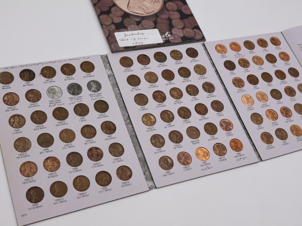 Two Full Lincoln Wheat and Memorial Pennies, One Full of Steel Pennies - 3