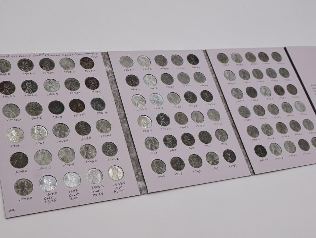 Two Full Lincoln Wheat and Memorial Pennies, One Full of Steel Pennies - 9