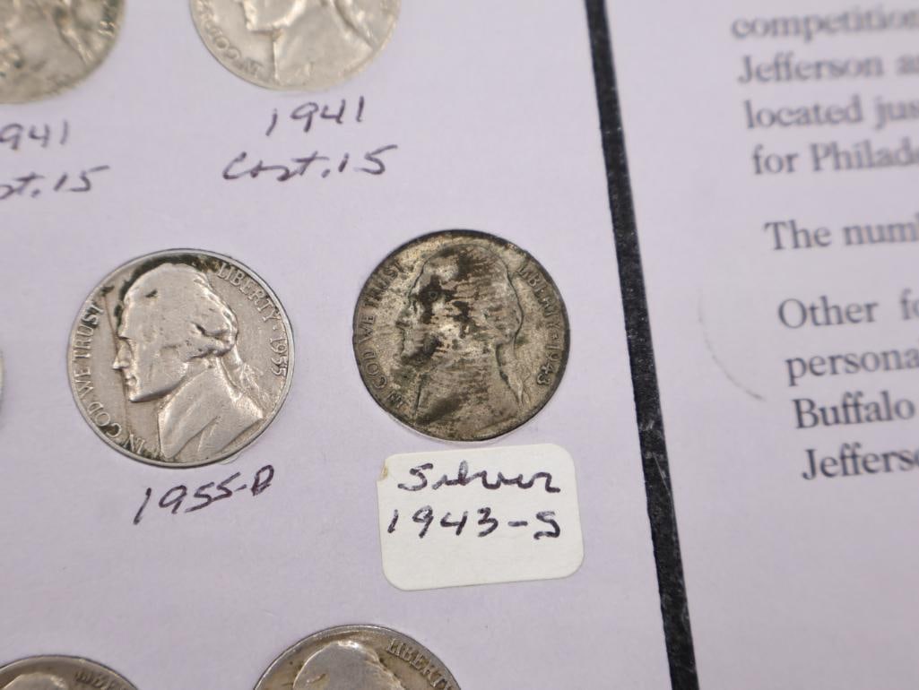 Four Coin Folders Full of Jefferson Nickels - 10