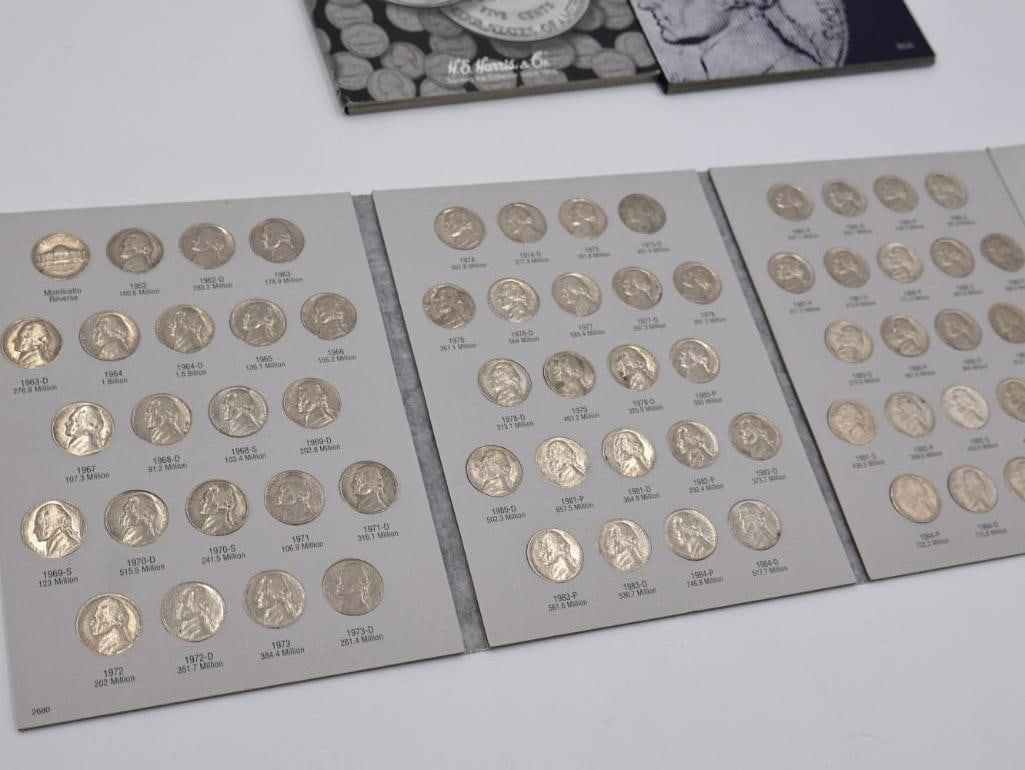 Four Coin Folders Full of Jefferson Nickels - 12