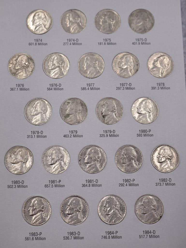 Four Coin Folders Full of Jefferson Nickels - 14