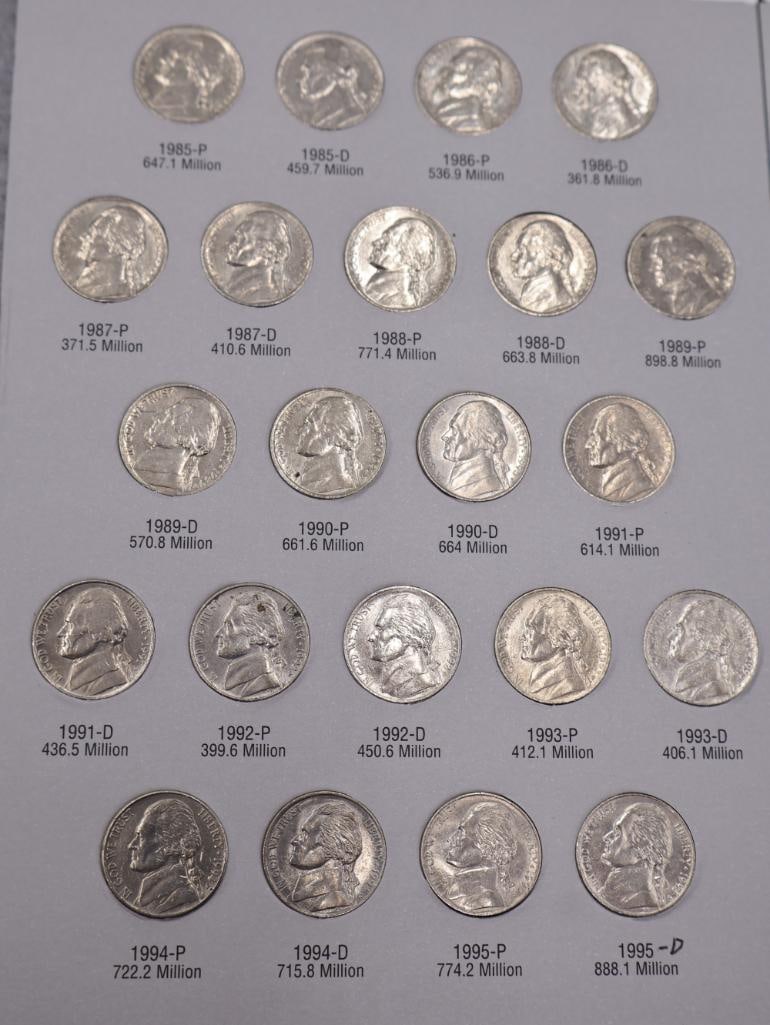 Four Coin Folders Full of Jefferson Nickels - 15