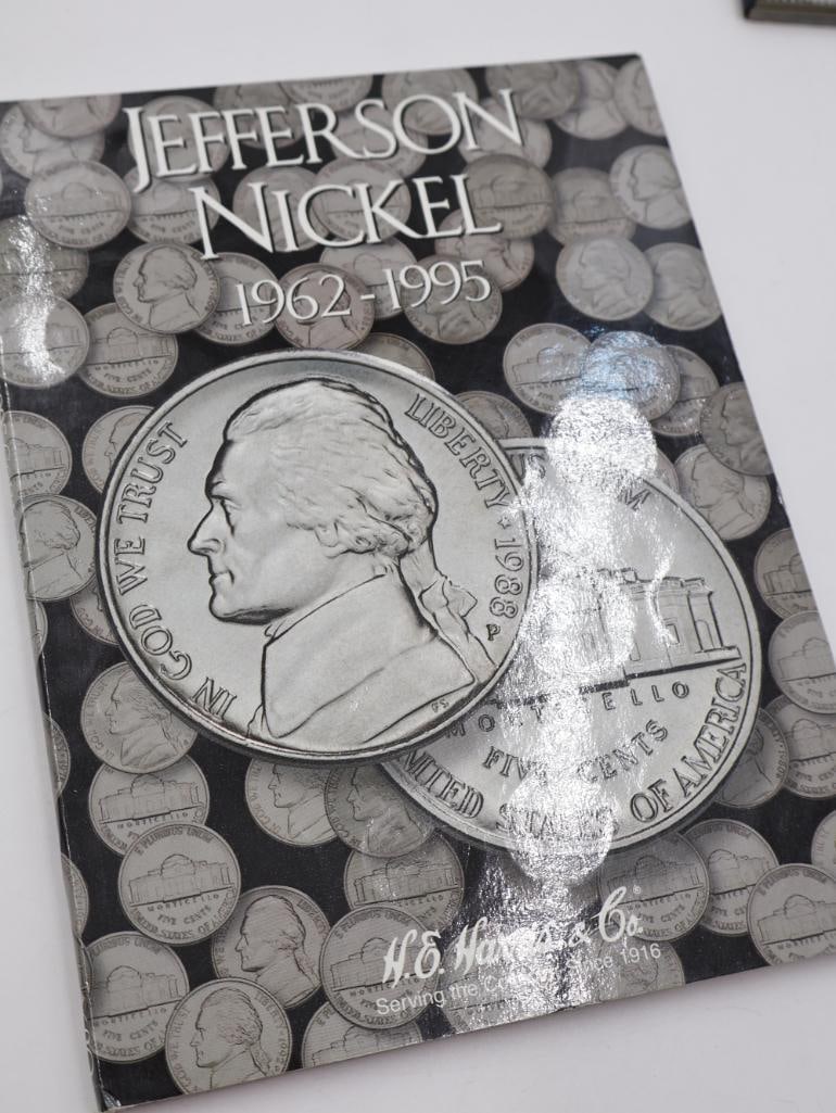 Four Coin Folders Full of Jefferson Nickels - 16