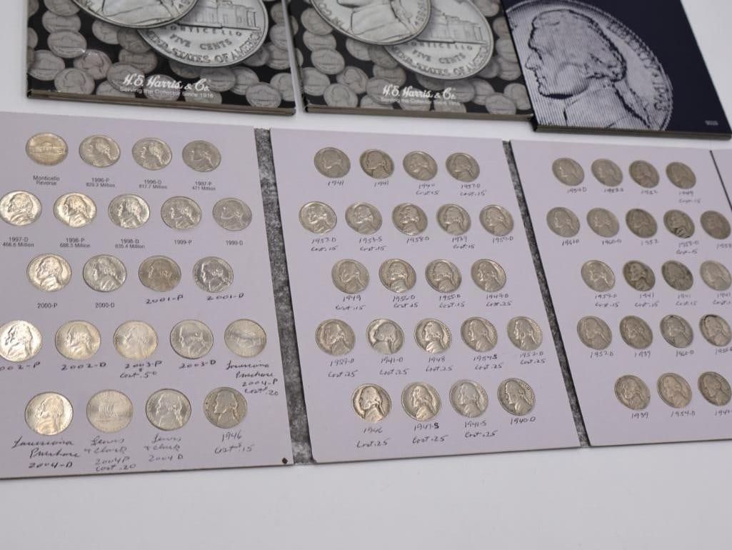 Four Coin Folders Full of Jefferson Nickels - 4