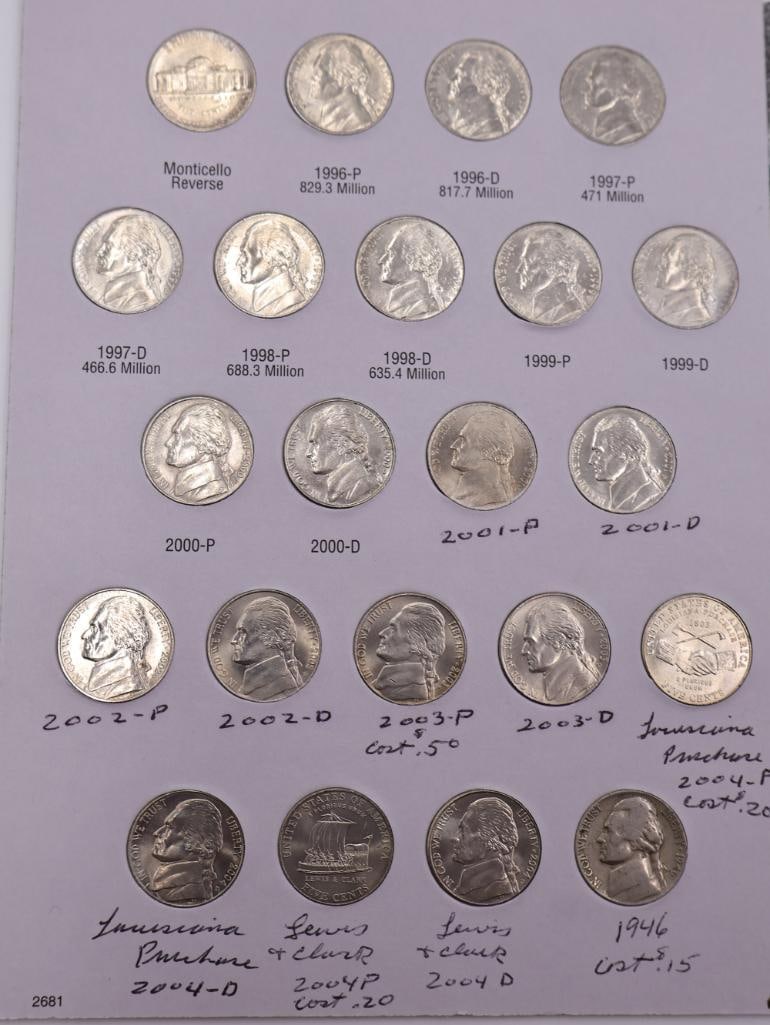 Four Coin Folders Full of Jefferson Nickels - 5